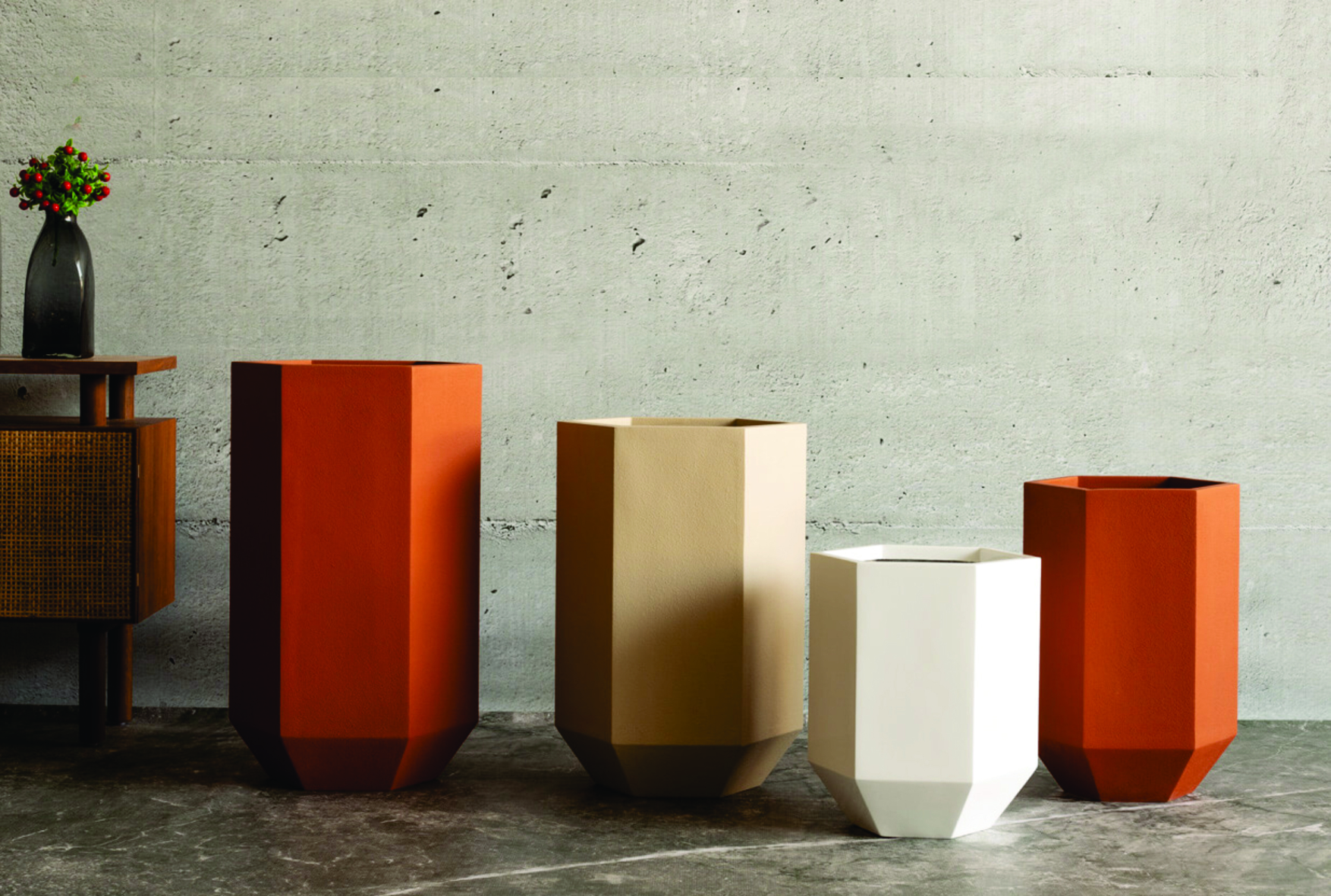Hexagonal FRP pot